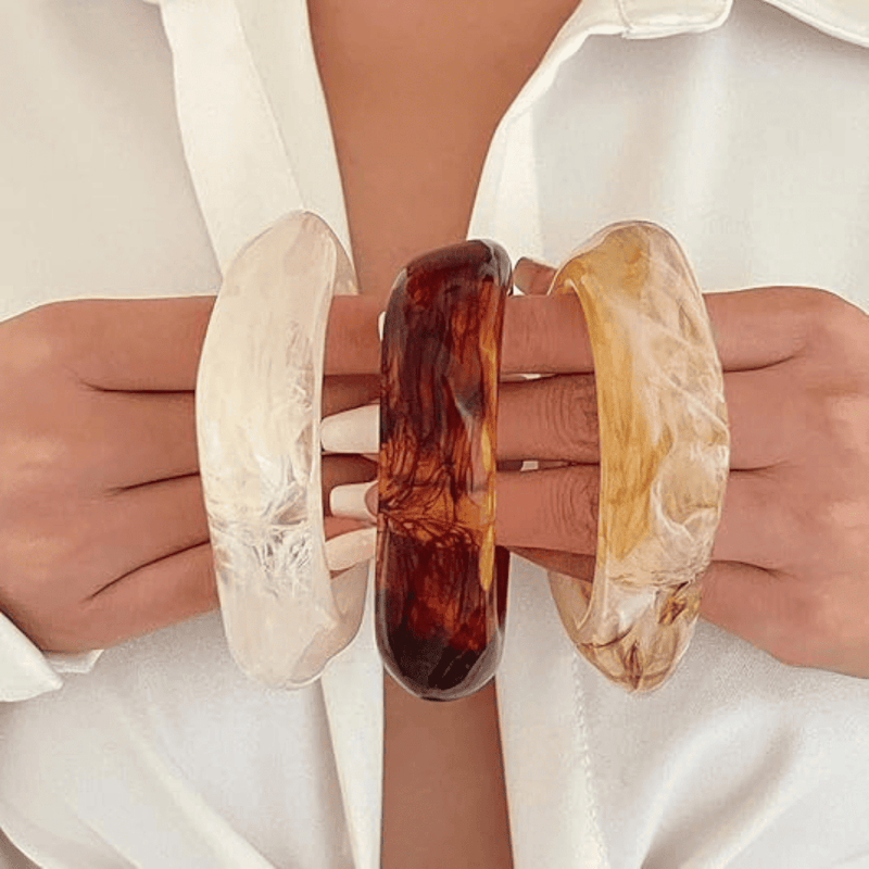 Pulseiras de acrílico grossas